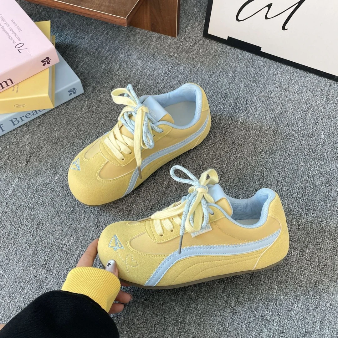 飞跃超火复古德训鞋2025新款女鞋潮流小众百搭休闲鞋韩版软底板鞋
