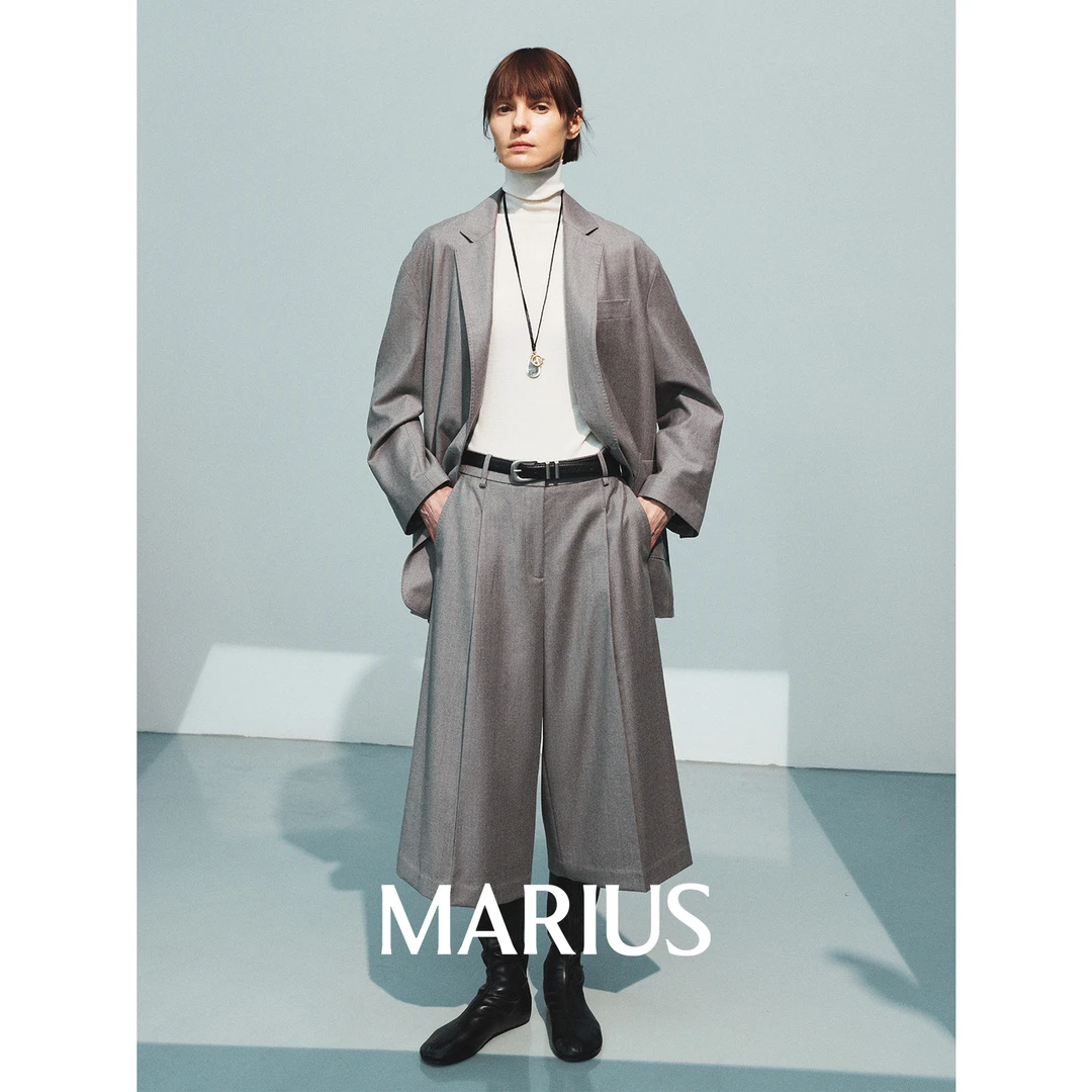 MARIUS"流浪诗人秋冬版"意大利MARZOTTO法兰绒羊毛西装/七分裤