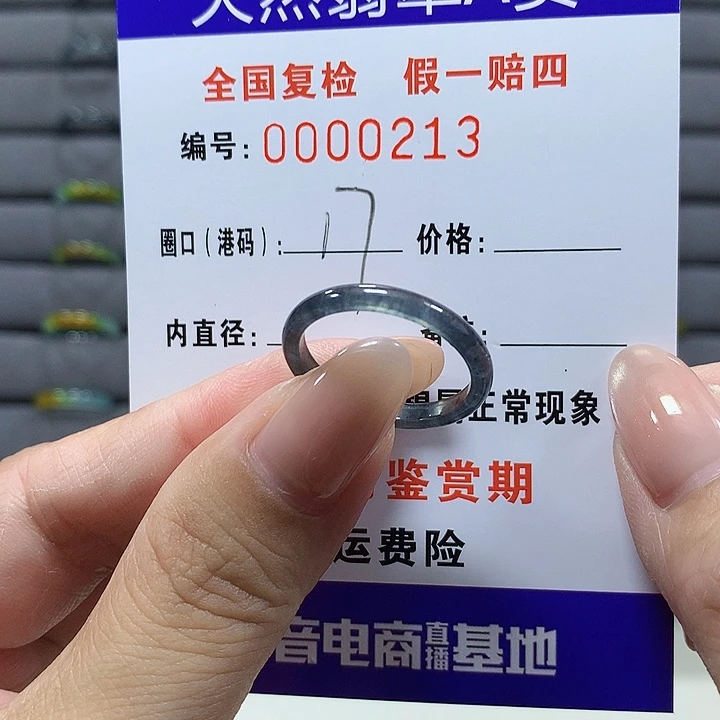 翡翠未镶嵌戒圈0213