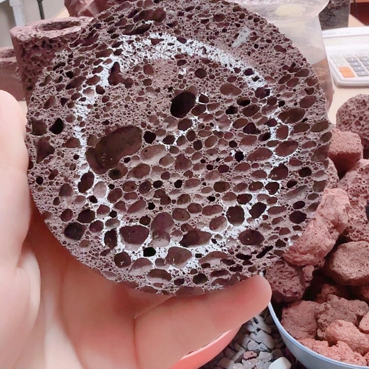 火山石花盆红色1个