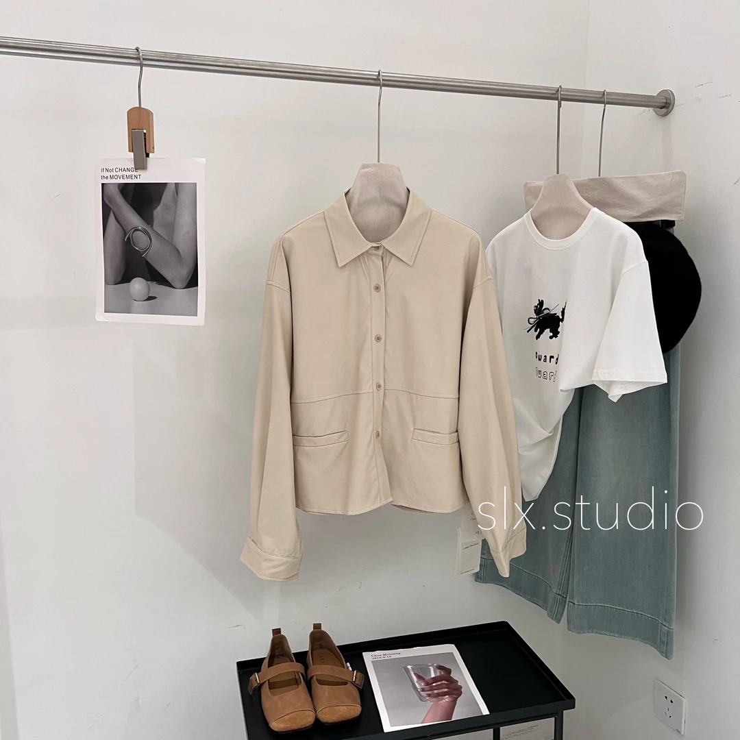 slx@ 89819 皮衣衬衫外套