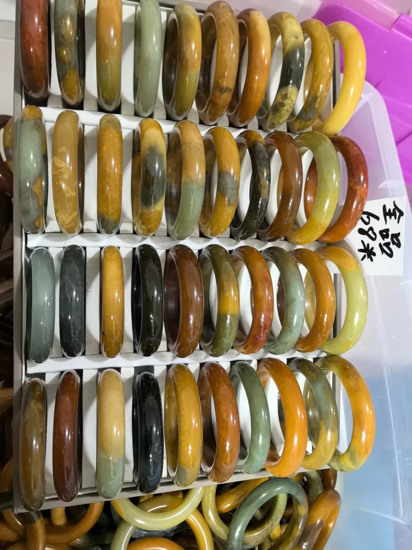 纯天然岫玉花玉手镯 直播间选货链接