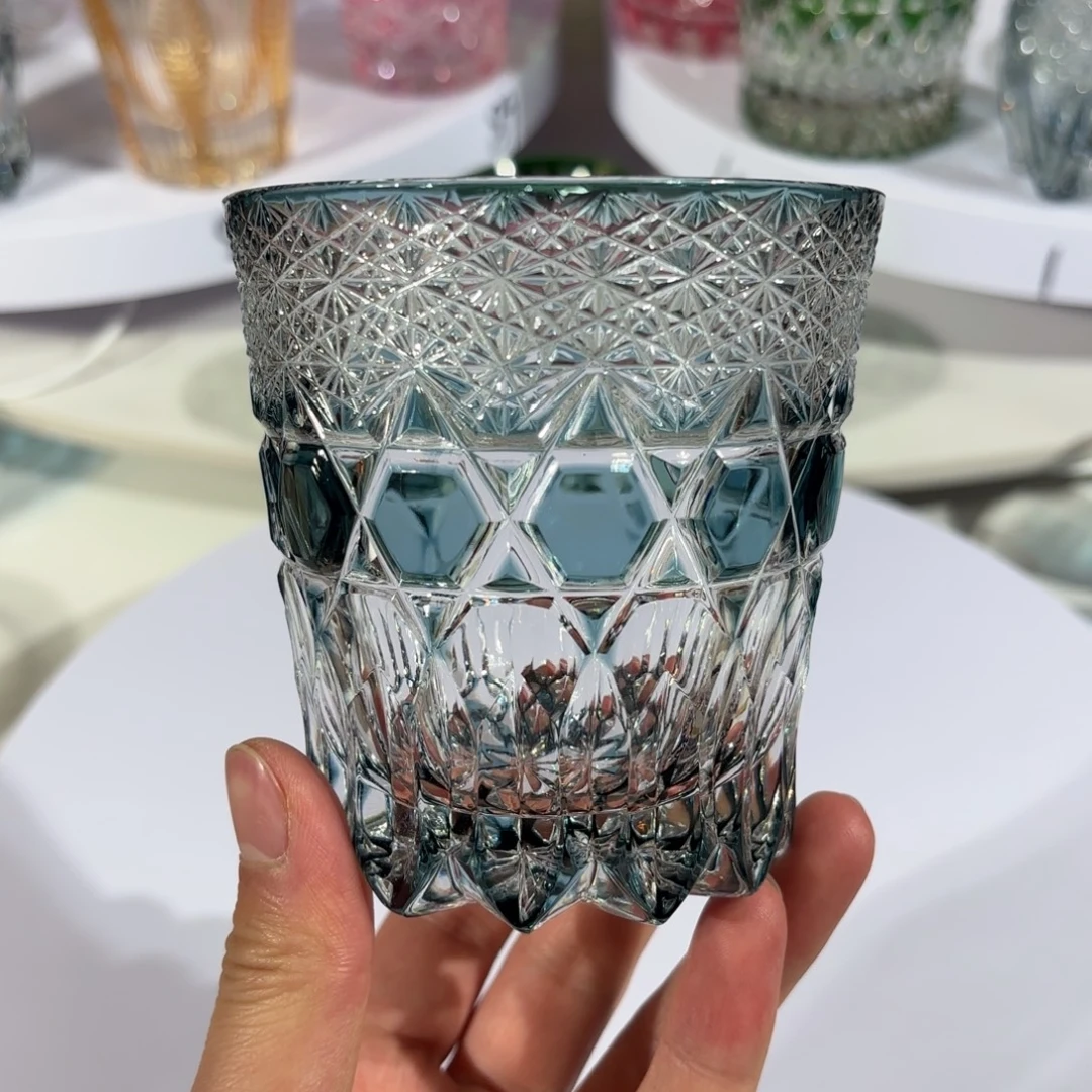 水晶玻璃平底款-江户切子莹石杯