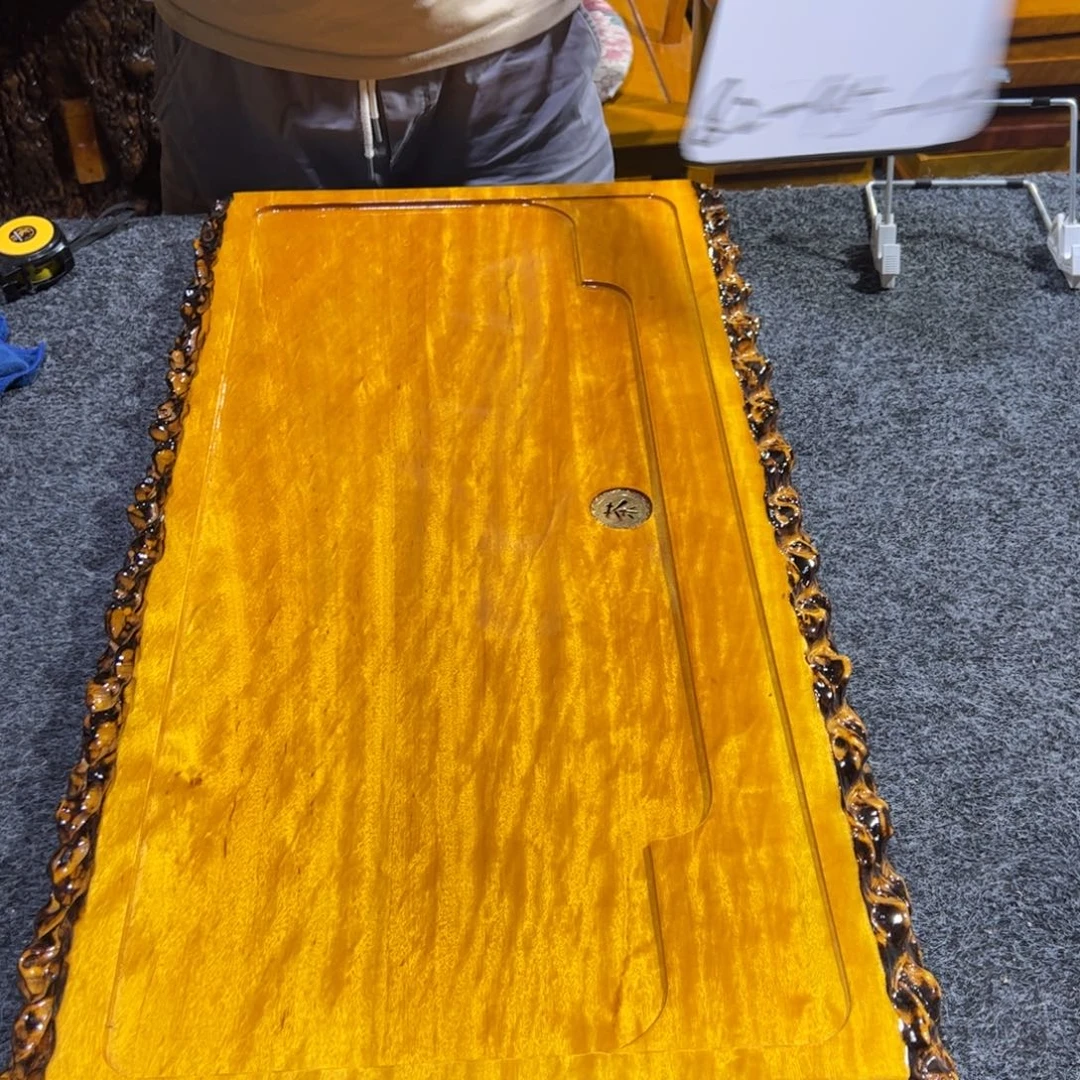 知***一缅甸大叶金丝楠实木茶盘