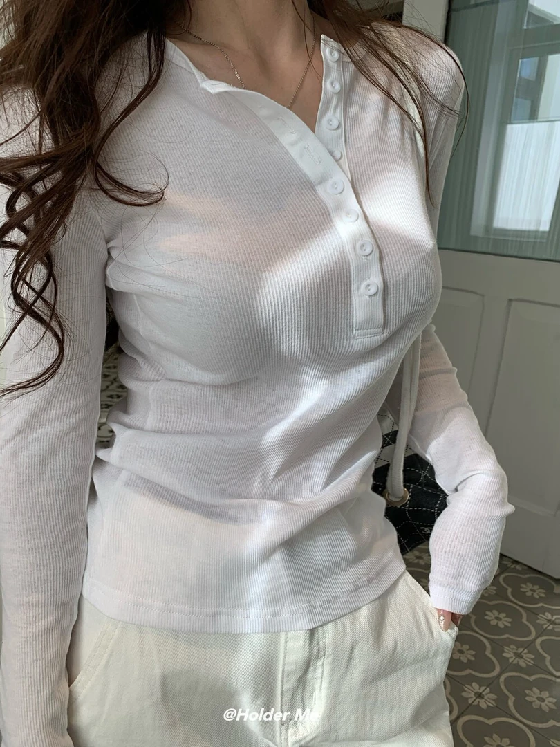 春上新!纯欲显瘦百搭上衣针织衫