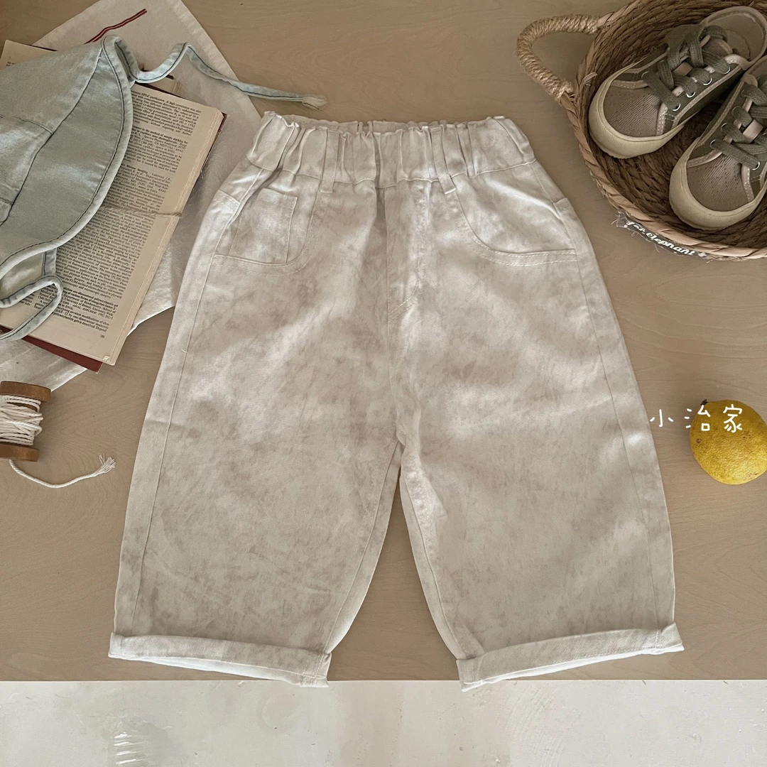 儿童男童夏季净版牛仔裤2025新休闲男孩轻薄夏装休闲九分裤 H877