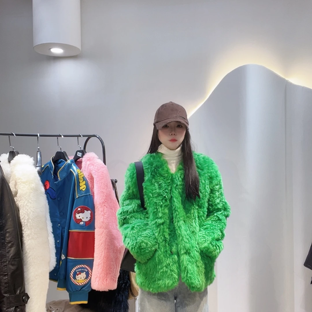 真皮皮毛一体外套222-3235