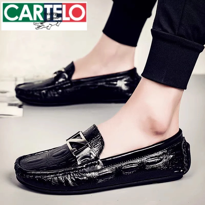 男士休闲皮鞋款新款潮牌懒人轻奢干净感痞帅豆豆鞋子男款秋冬男鞋