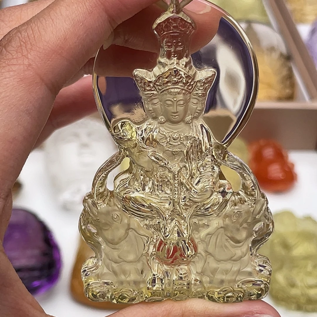 颈饰未镶嵌水晶定制吊坠普贤