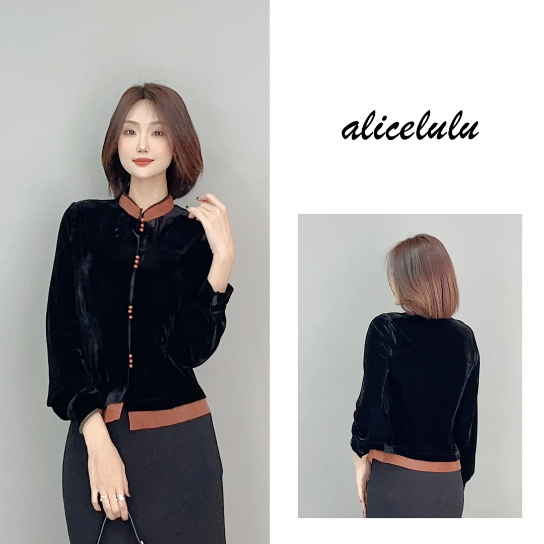 1 ALICE 醉玲珑衬衫 国风撞色 优雅别致 S2141681L