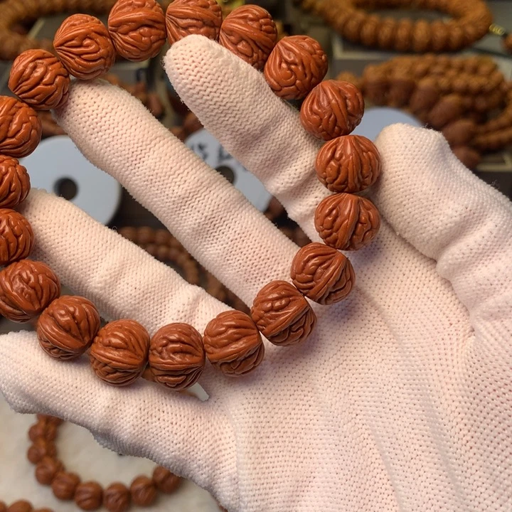 阳***ﾟ手串桃核秦岭龙纹