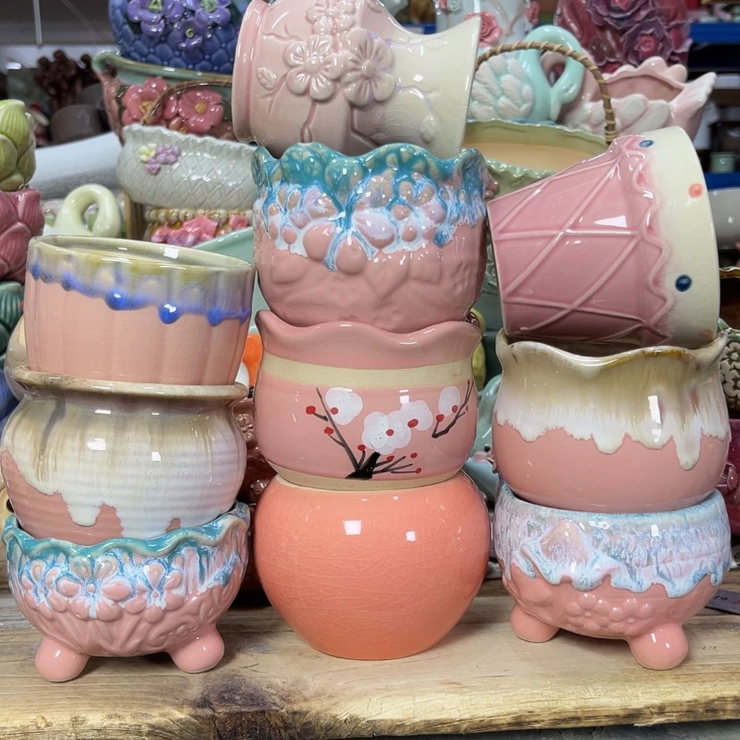 陶瓷陶瓷花盆特价上新口7-10厘米