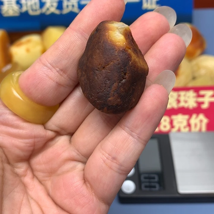 定制琥珀未镶嵌我****话蜜蜡工坊原石定制
