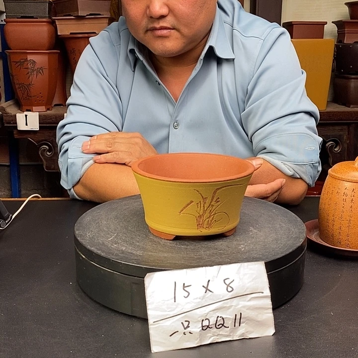 紫砂花盆货号一只QQ11