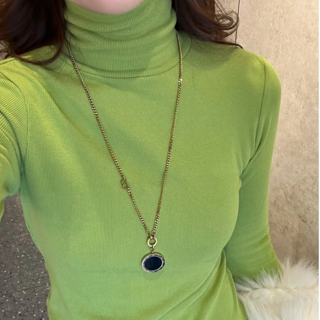 新款百搭高领洋气修身显瘦堆堆领打底衫651