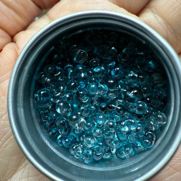 店铺满50包邮 新品 透蓝色腰豆美甲饰品