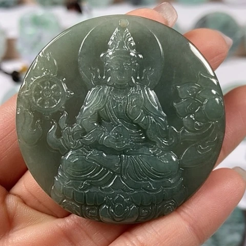 翡翠颈饰未镶嵌观音福利