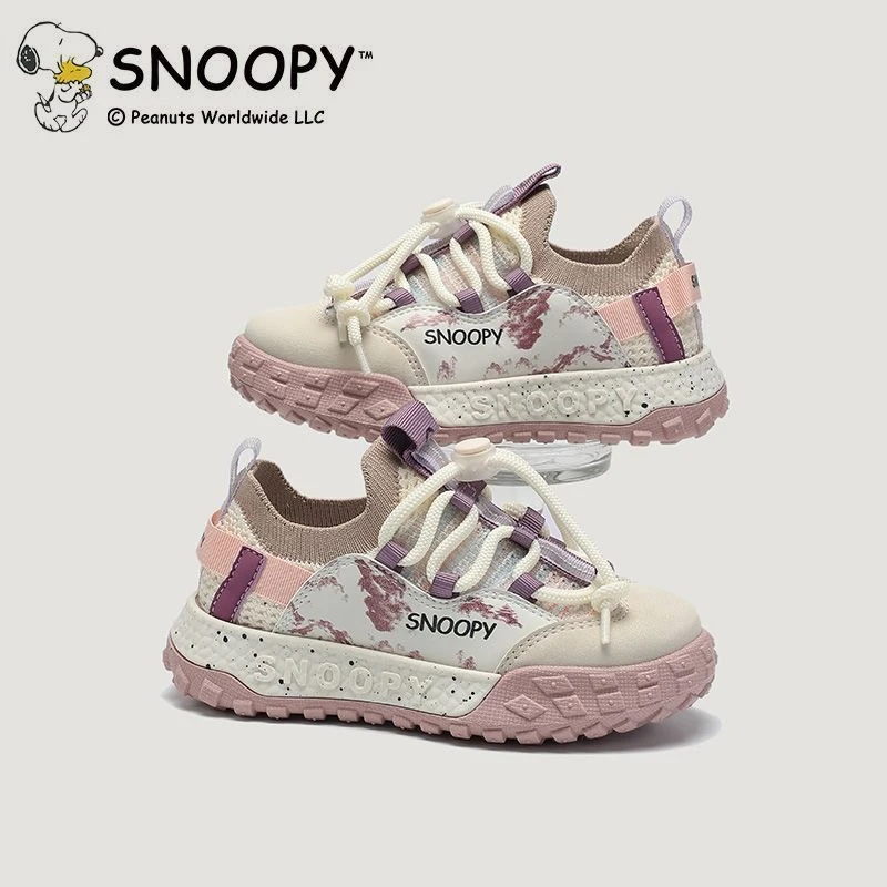 史努比单网0310夏季新款男童飞织老爹鞋女童运动鞋百搭休闲鞋透气