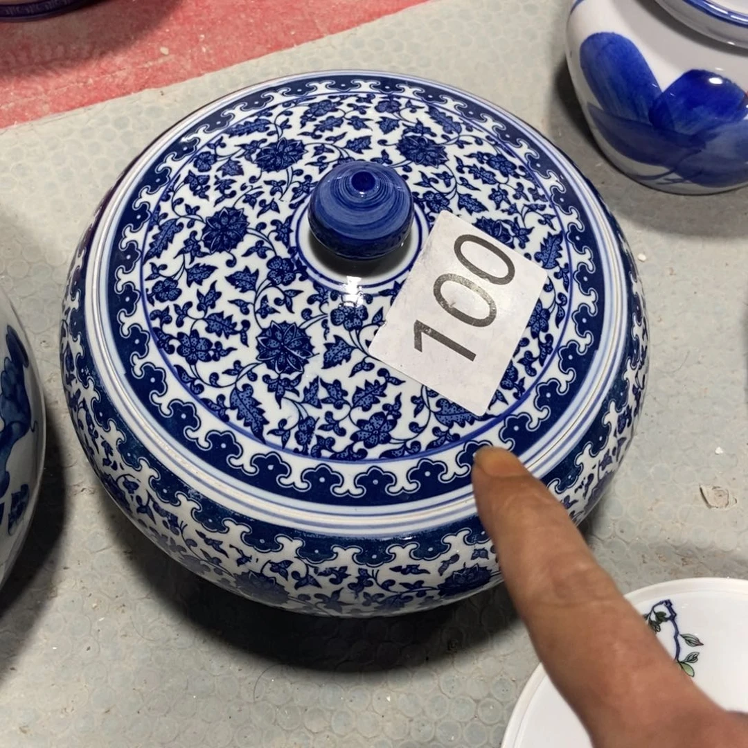 瓷片景德镇陶瓷罐100