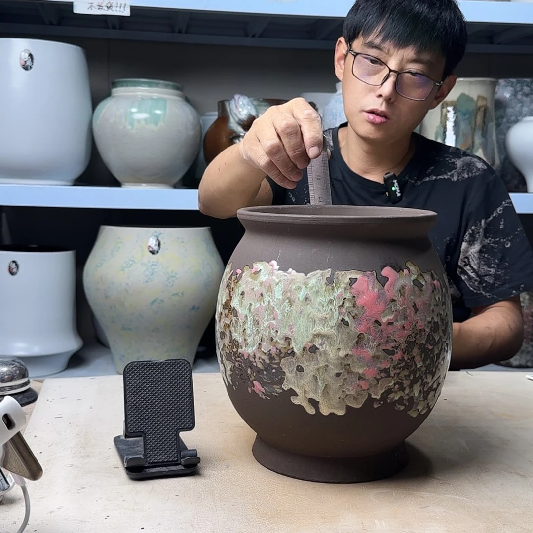 紫砂花盆尺寸19@25