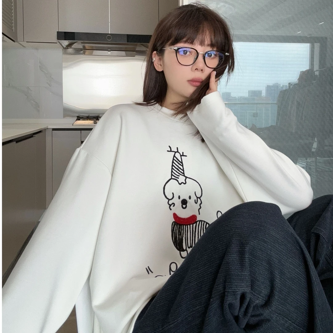 SEVENFUOO-厚款【卡通小狗】长袖