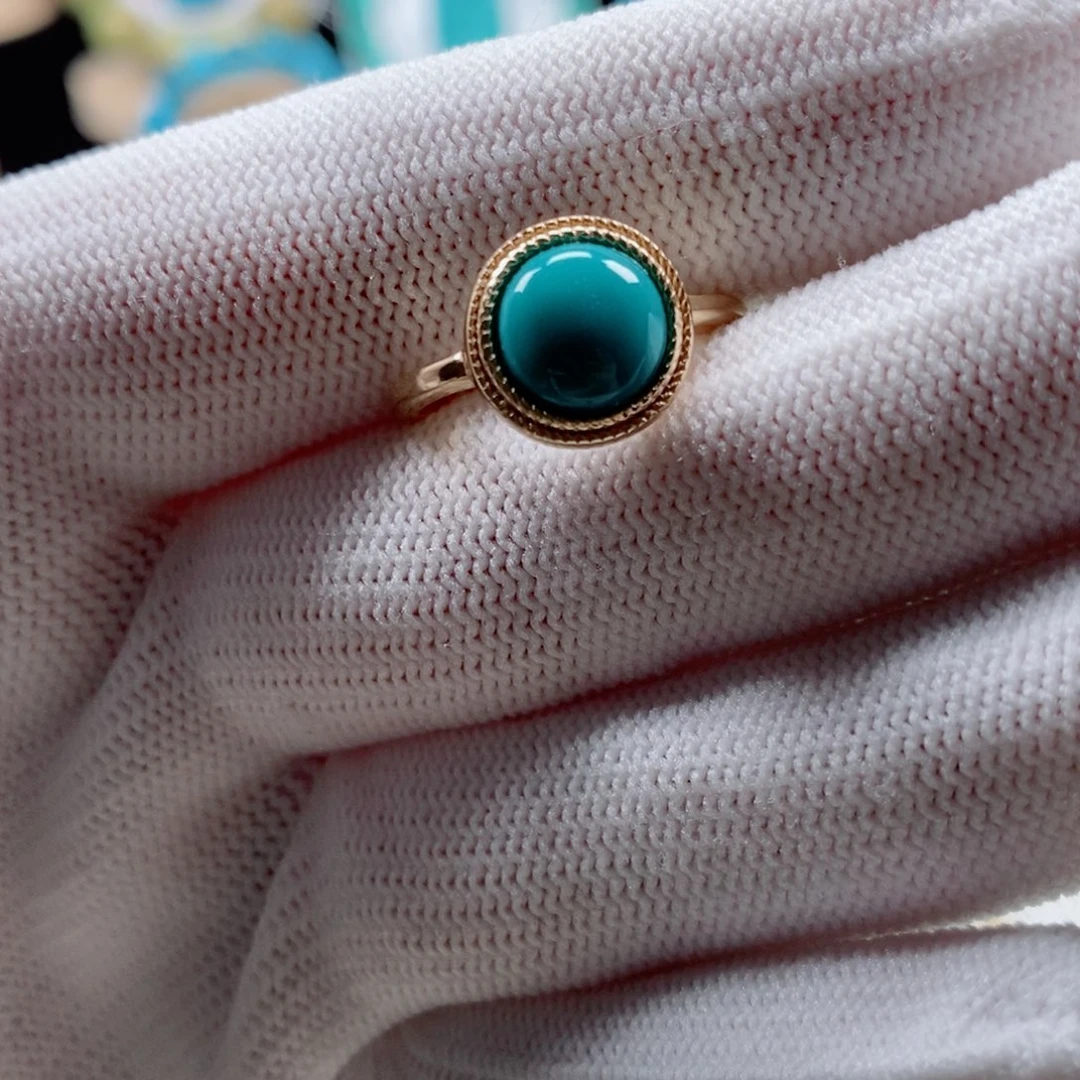 合金绿松石手串戒指