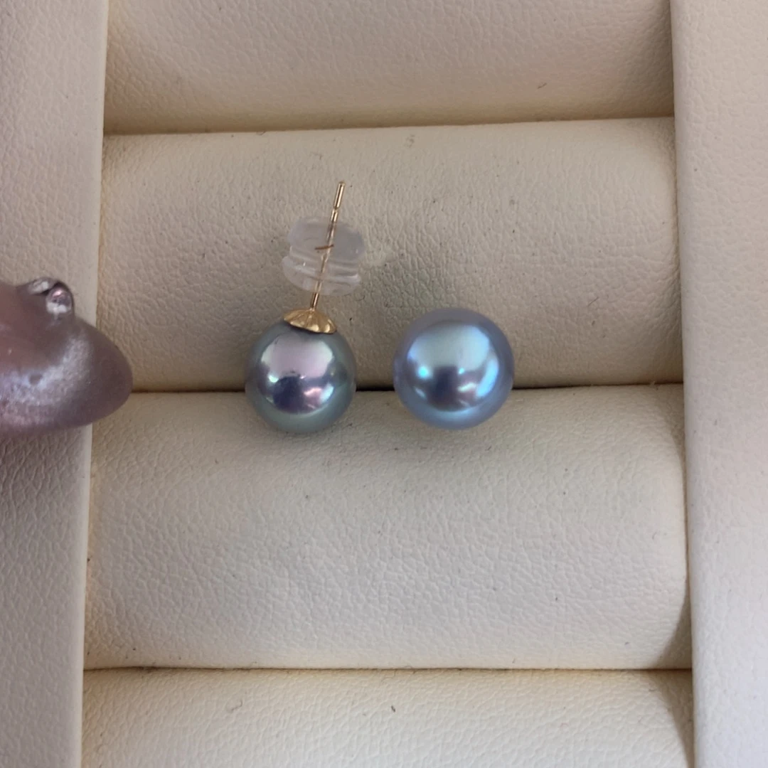 海水珍珠耳饰18K金镶嵌