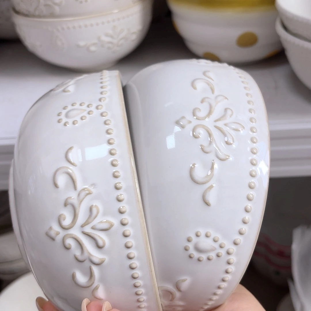 瓷片瑕疵特价陶瓷面碗