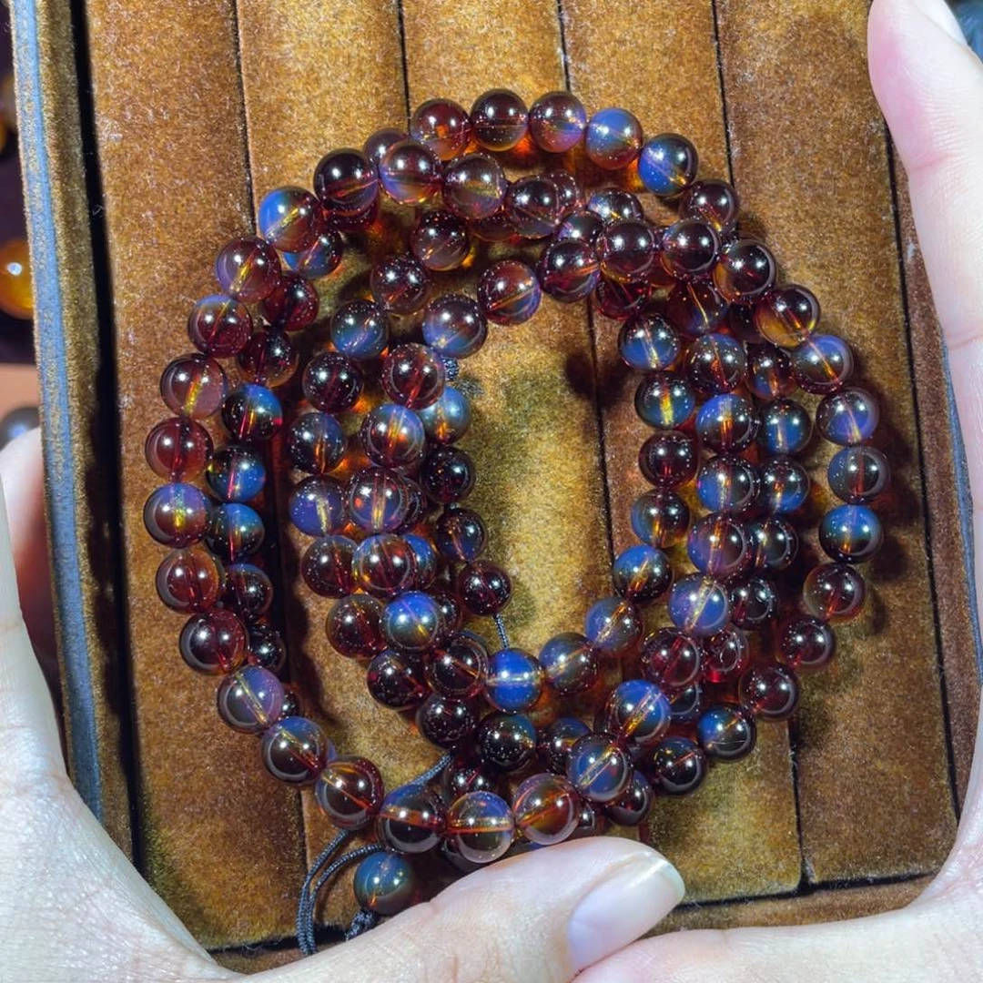 琥珀未镶嵌裸石红蓝7加108