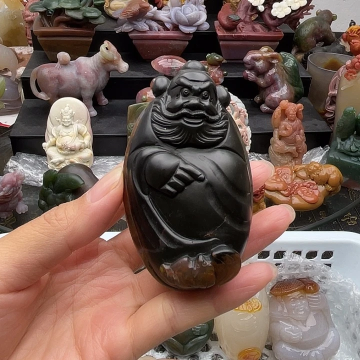 石英质玉未镶嵌手把件