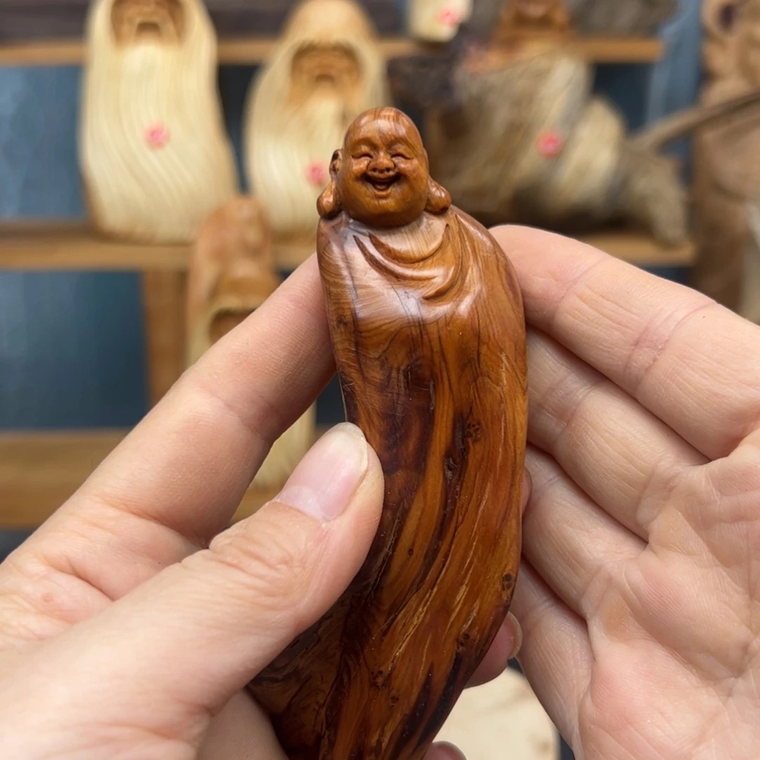 木崖柏木摆件手把件