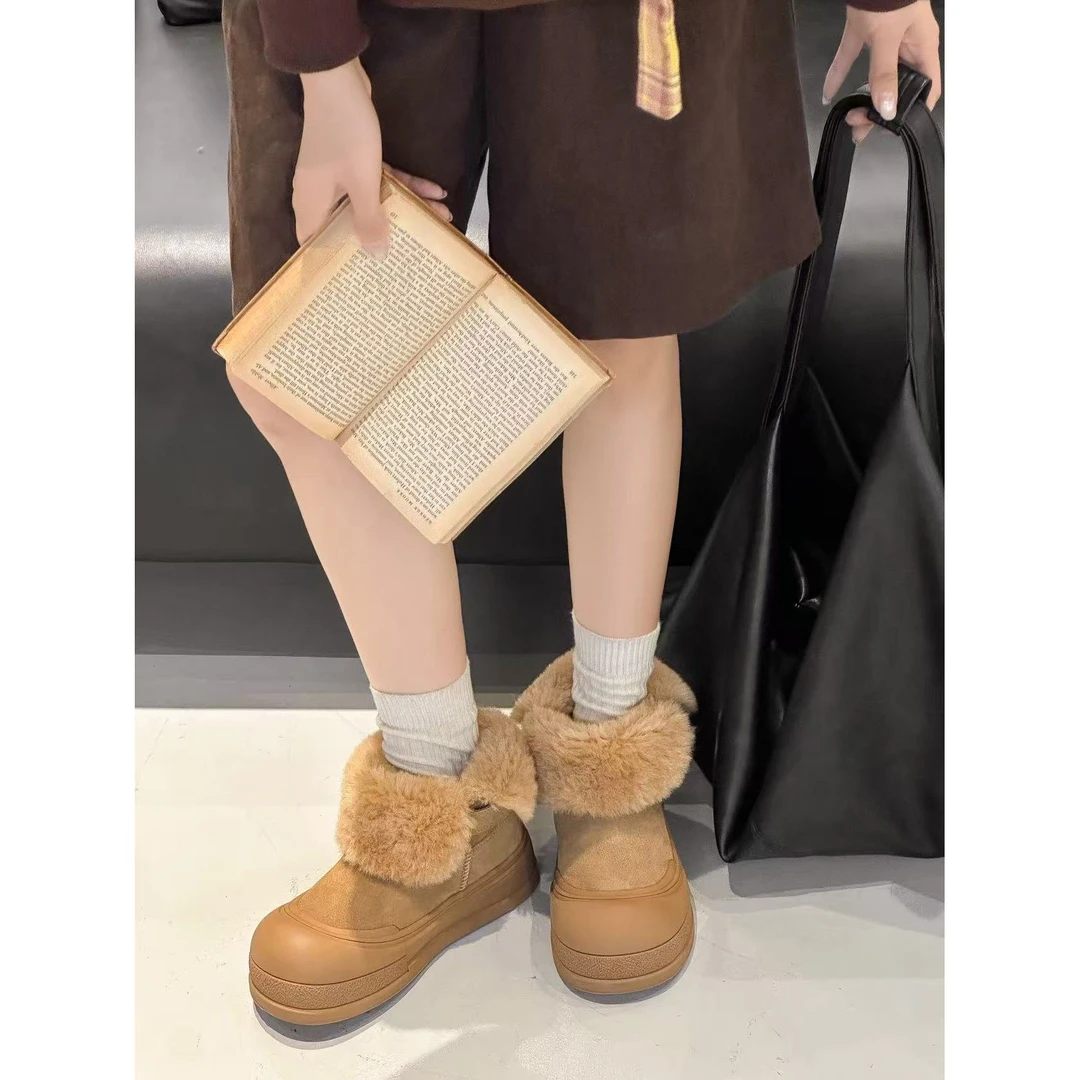 新款气质百搭潮流女士{大棉}休闲短靴/JRK/225