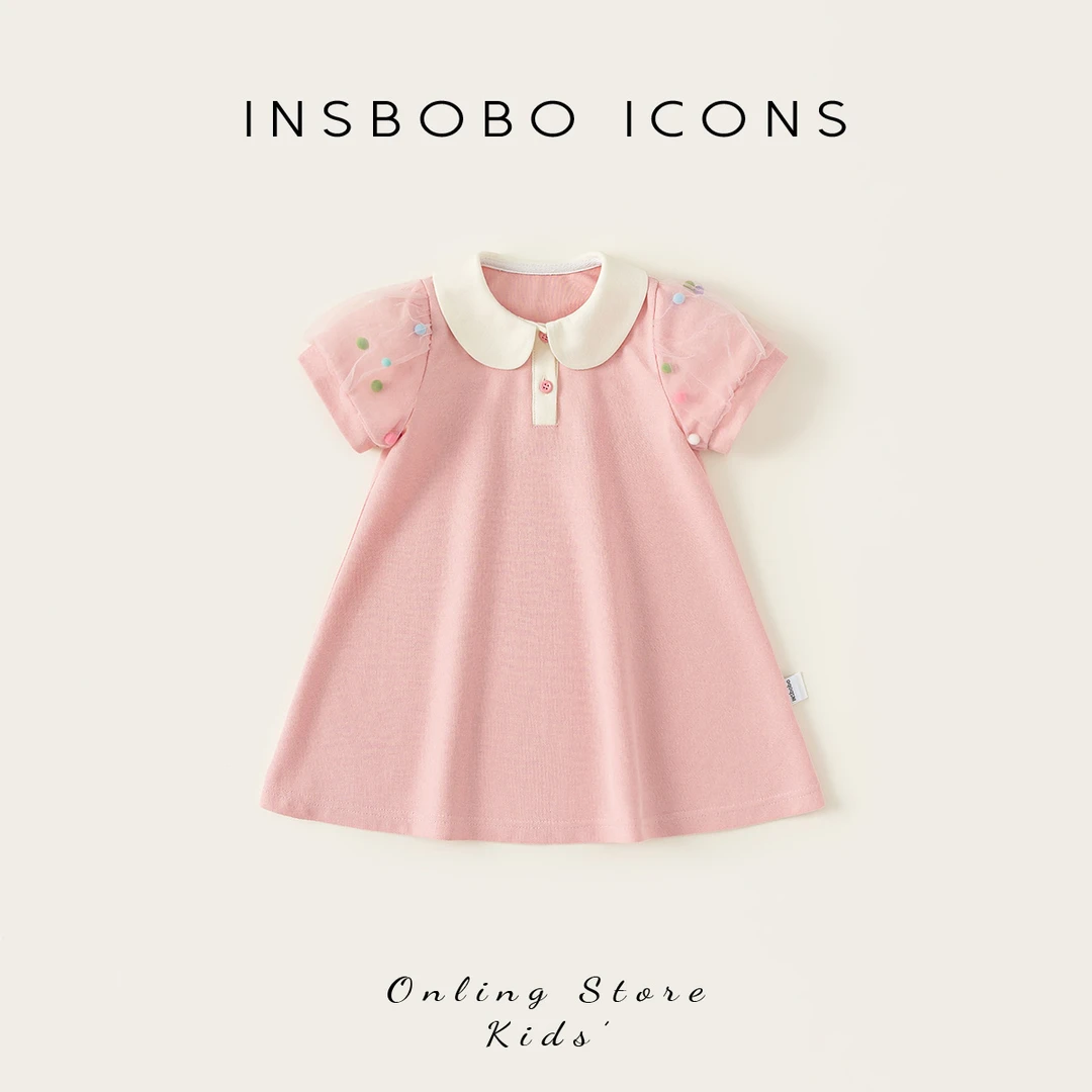 XQ25087【夏】儿童裙子（娃娃领连衣裙）