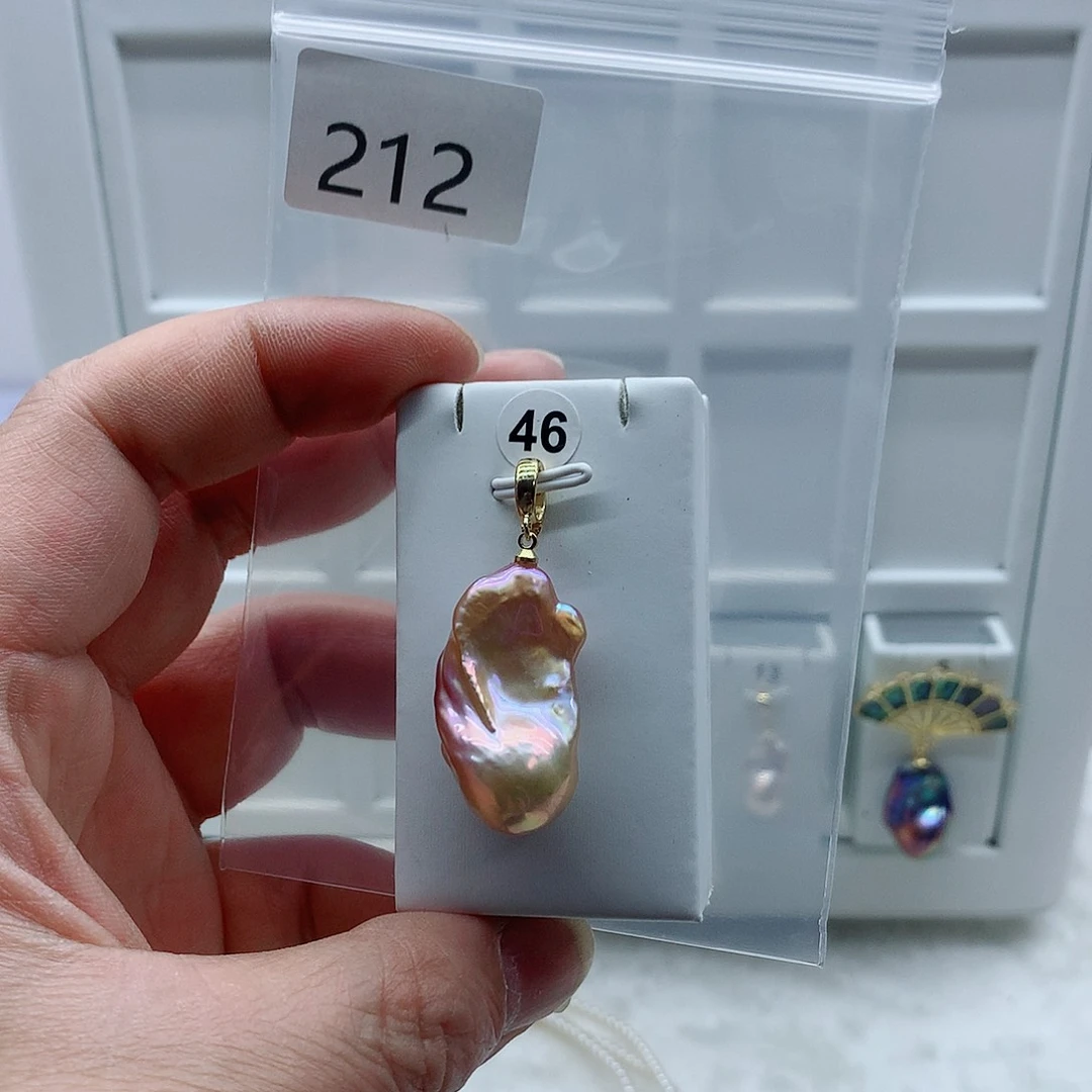 淡水珍珠吊坠(不含链)合金
