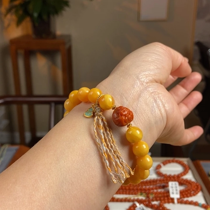 琥珀手链未镶嵌蜜蜡手串10