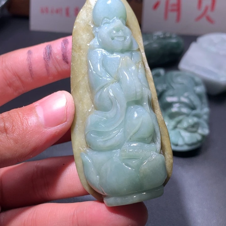 翡翠未镶嵌颈饰保真天然a货翡翠