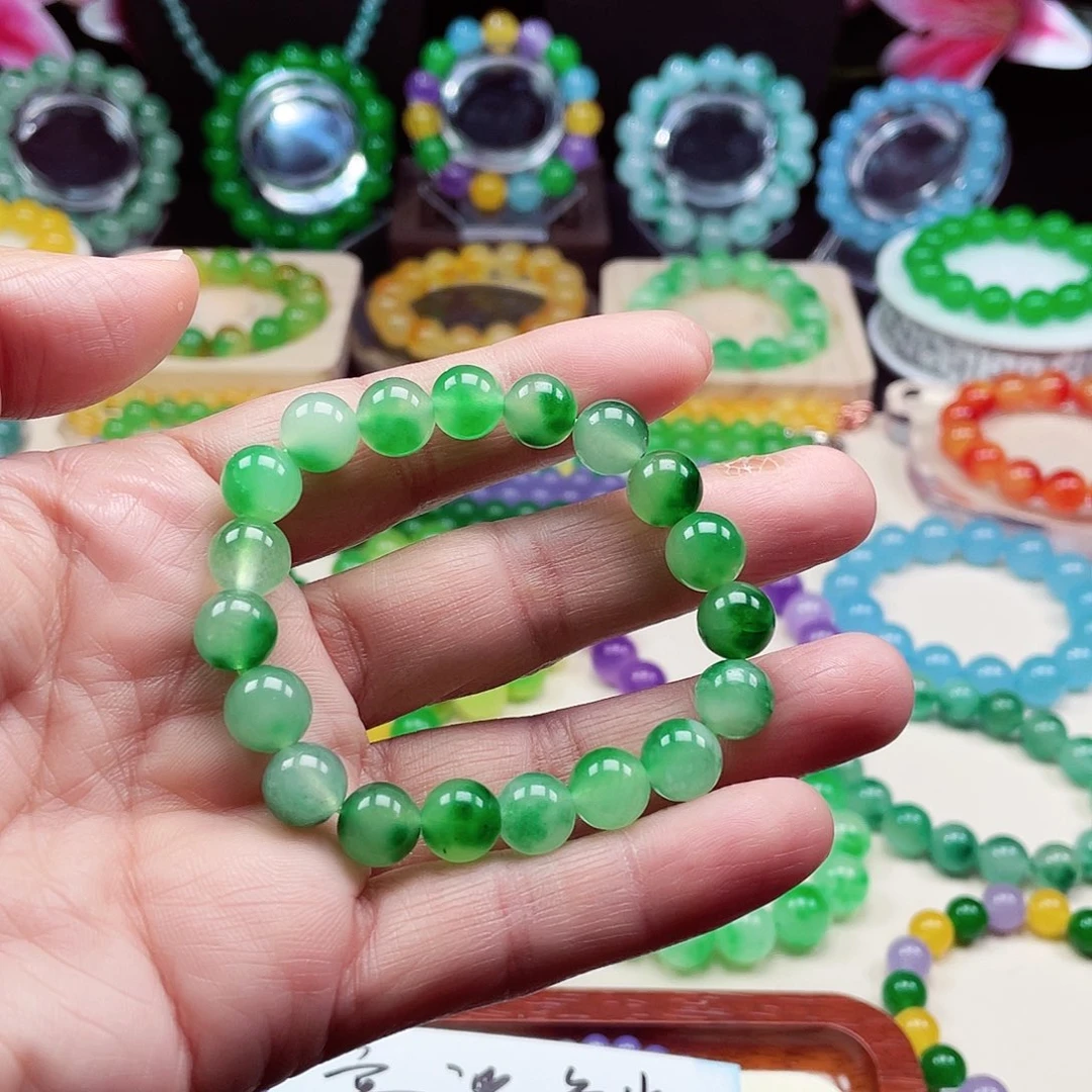 翡翠未镶嵌颈饰卡10翡翠珠链男女款16