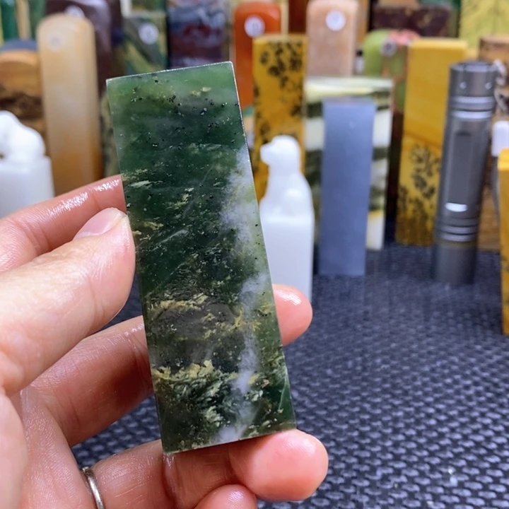 印度石清**月青田石印章石