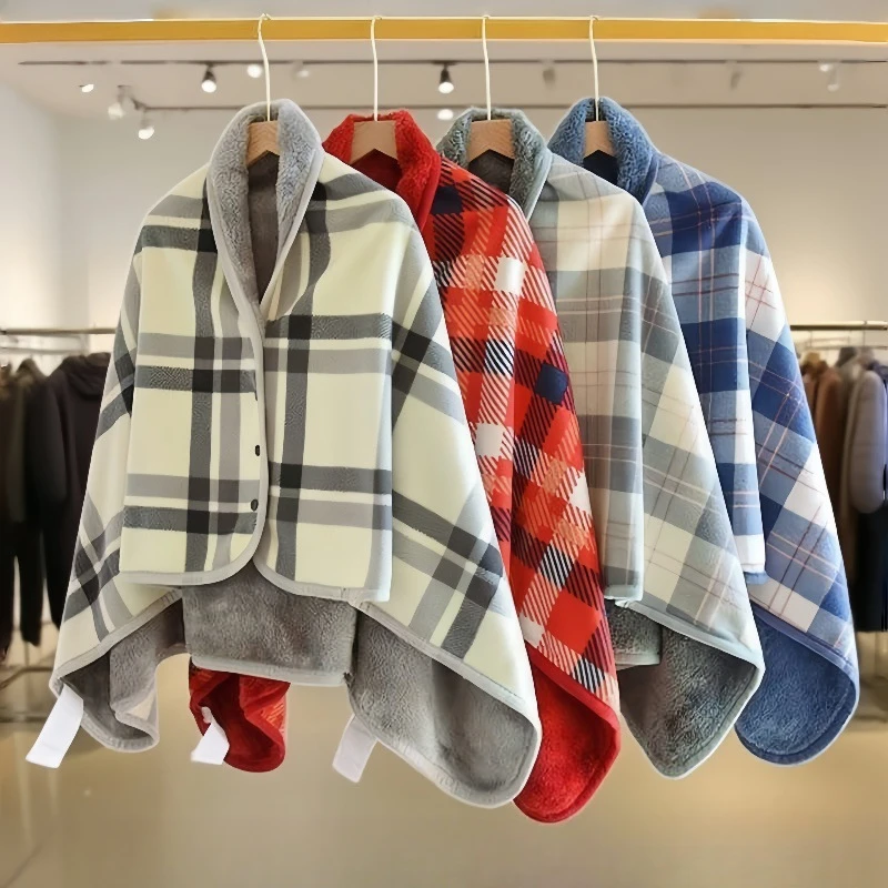 抢！【秋冬新款】多功能加厚保暖披肩毯盖毯午睡毯斗篷摇粒绒