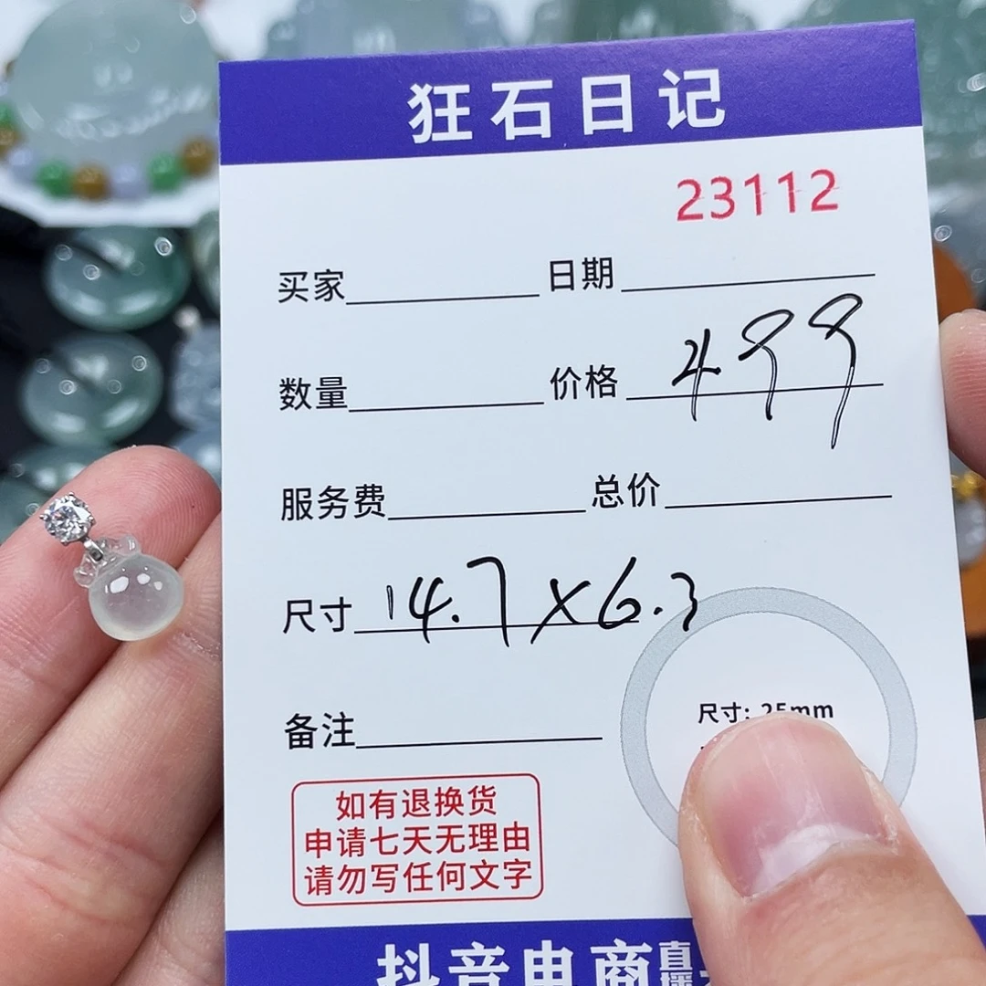 枸***杞翡翠18K金镶嵌颈饰