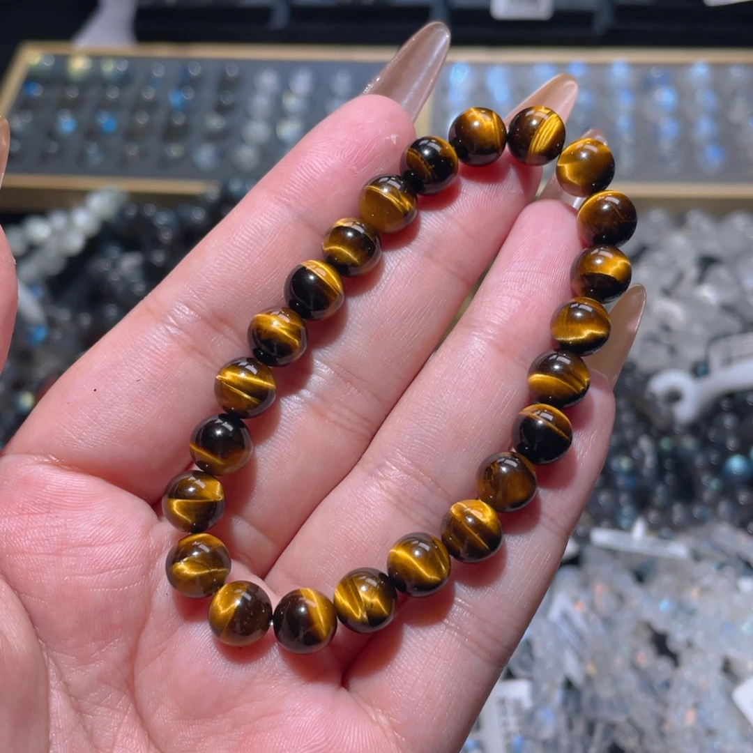 木变石未镶嵌手链黄虎眼手链8mm