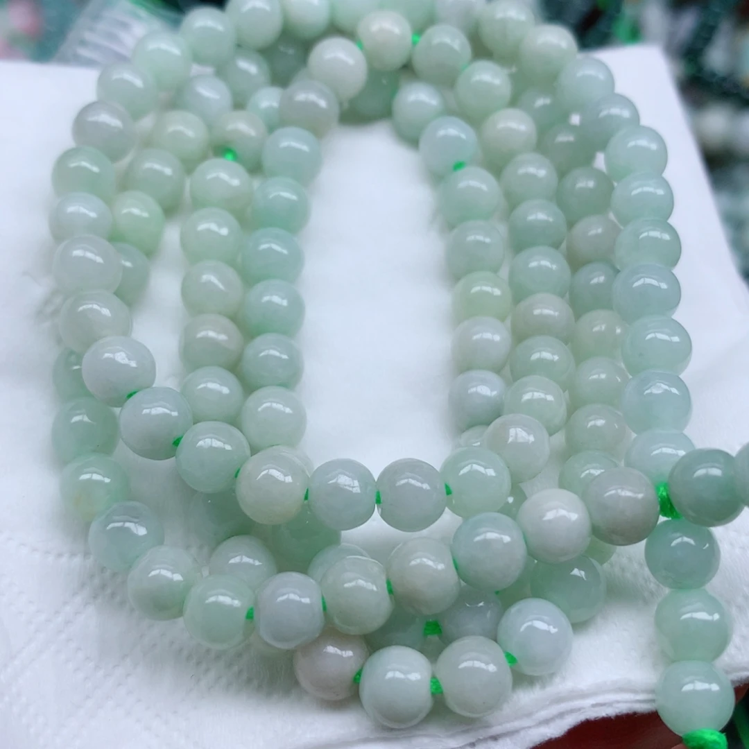翡翠未镶嵌项链珠珠