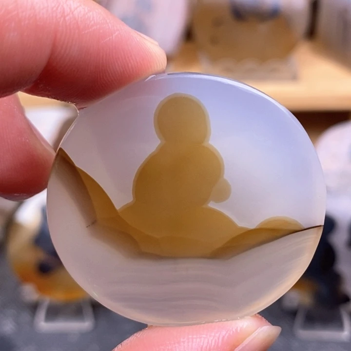 低***哥玛瑙/玉髓吊坠(不含链)未镶嵌