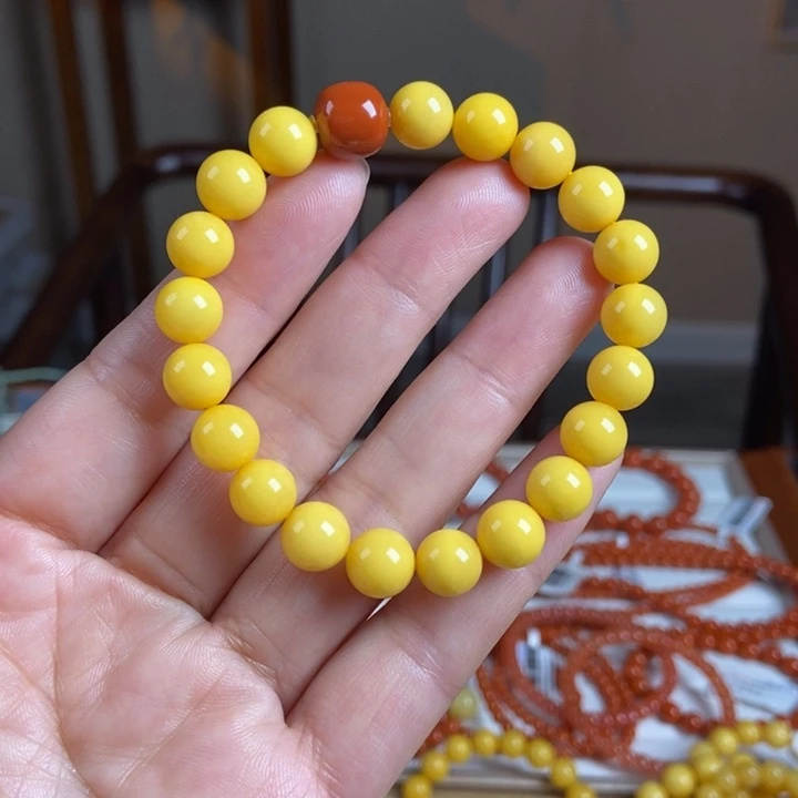 琥珀手链未镶嵌蜜蜡手串9