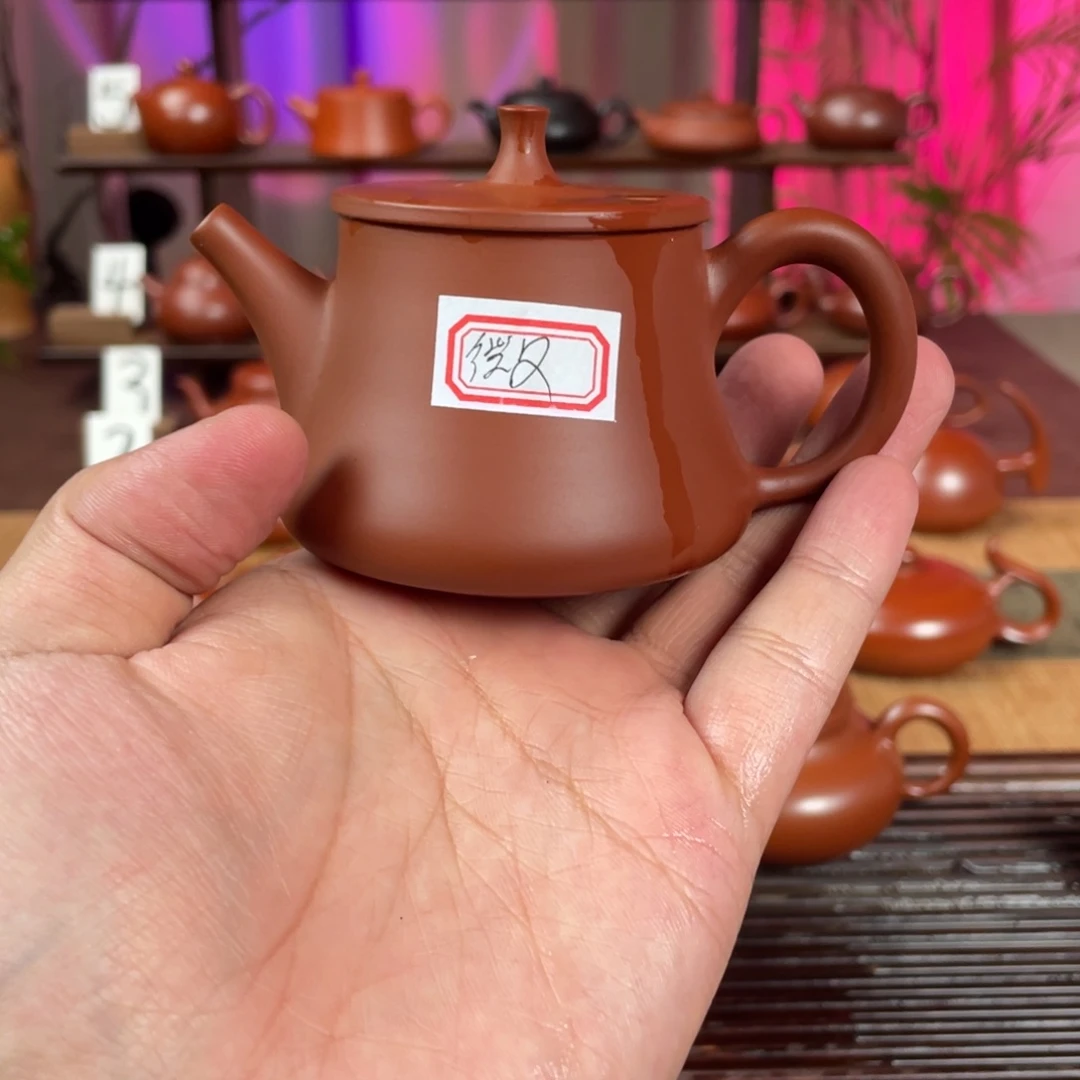 细***风茶壶紫砂精工超薄微瑕高瓢100cc