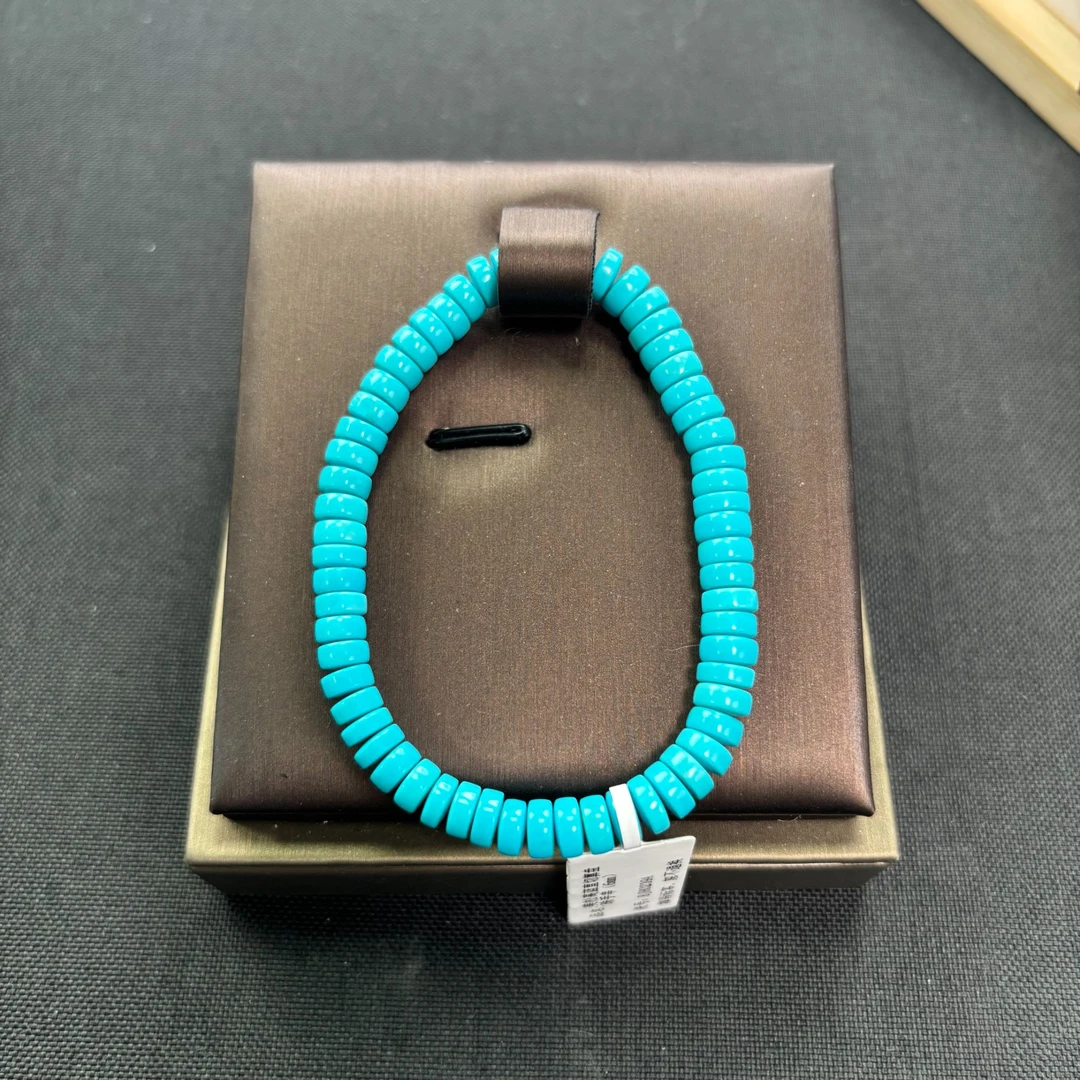 美松高蓝直切算盘珠手串约6mm-YY0118BJH