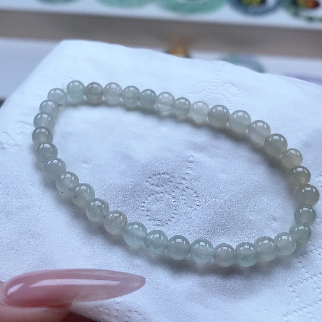 翡翠未镶嵌手串冰糖色4.9