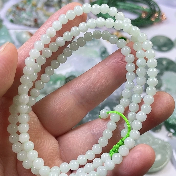 翡翠未镶嵌颈饰珠串