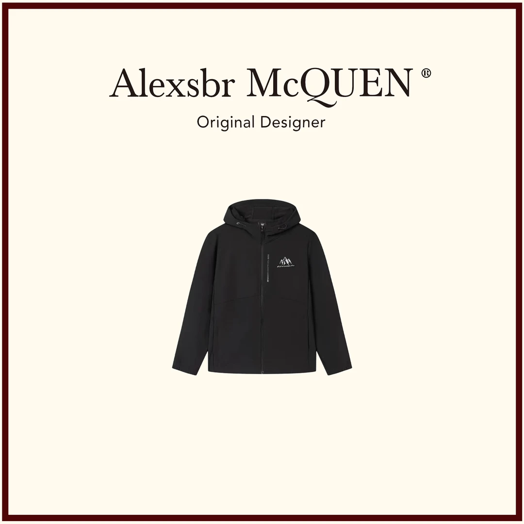 【H】轻量化软壳冲锋情侣男女同款银狐绒连帽冲锋衣