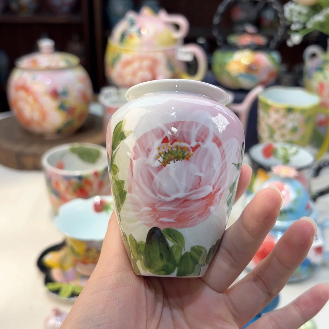 景德镇手绘高温釉下彩陶瓷茶具